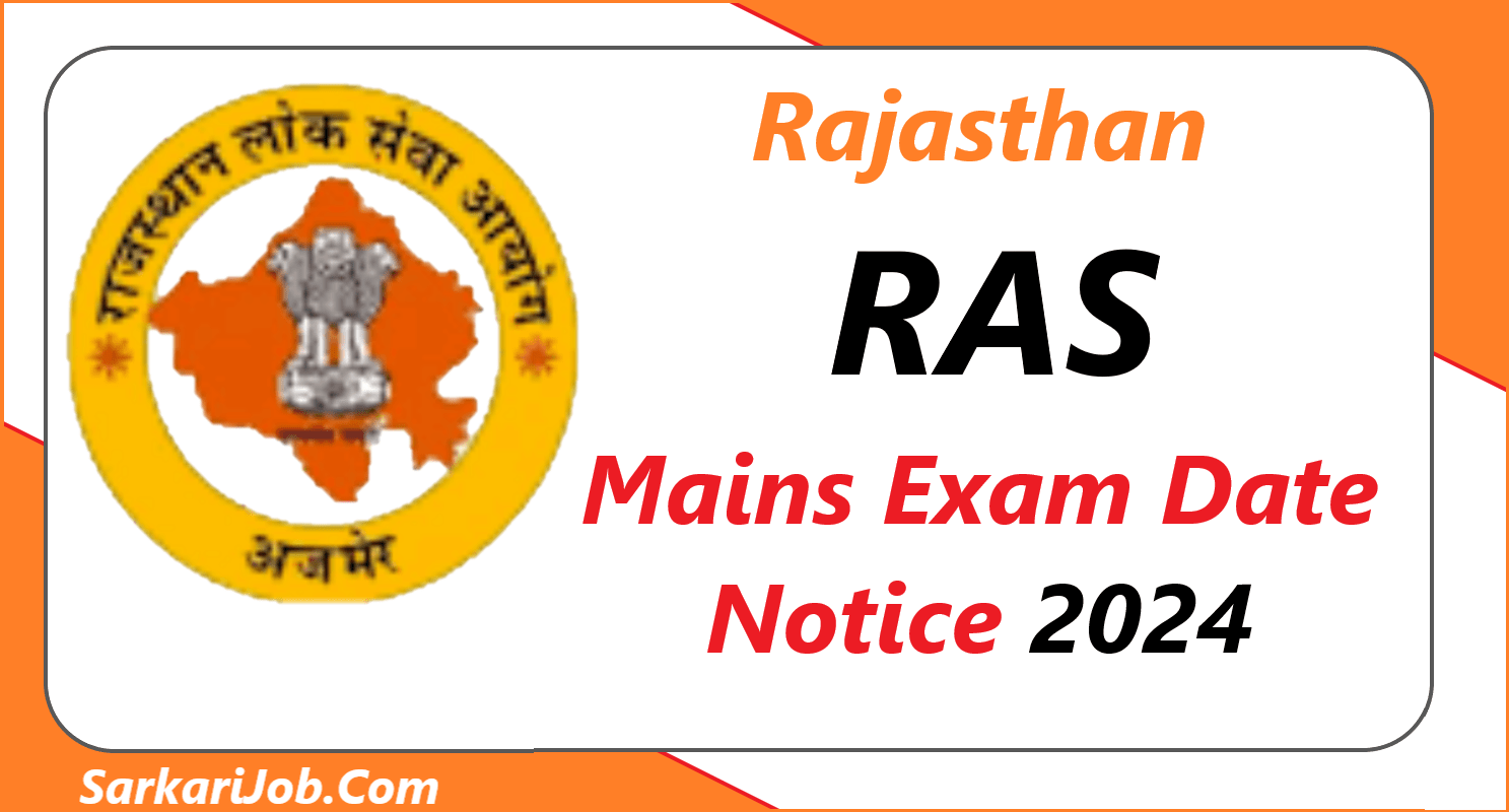 Rajasthan Ras Mains Exam Date Notice Sarkari Job Sarkari Job