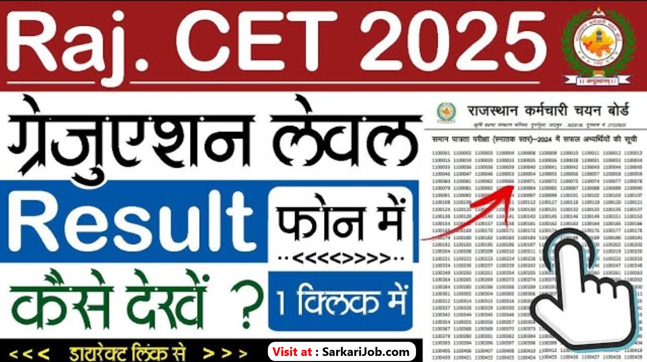 RSMSSB CET Graduate Level Result 2025